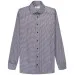 Eton Houndstooth Print Signature Twill Shirt Navy