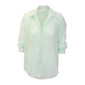 Felicite Drop Shoulder Shirt, Green Stripe