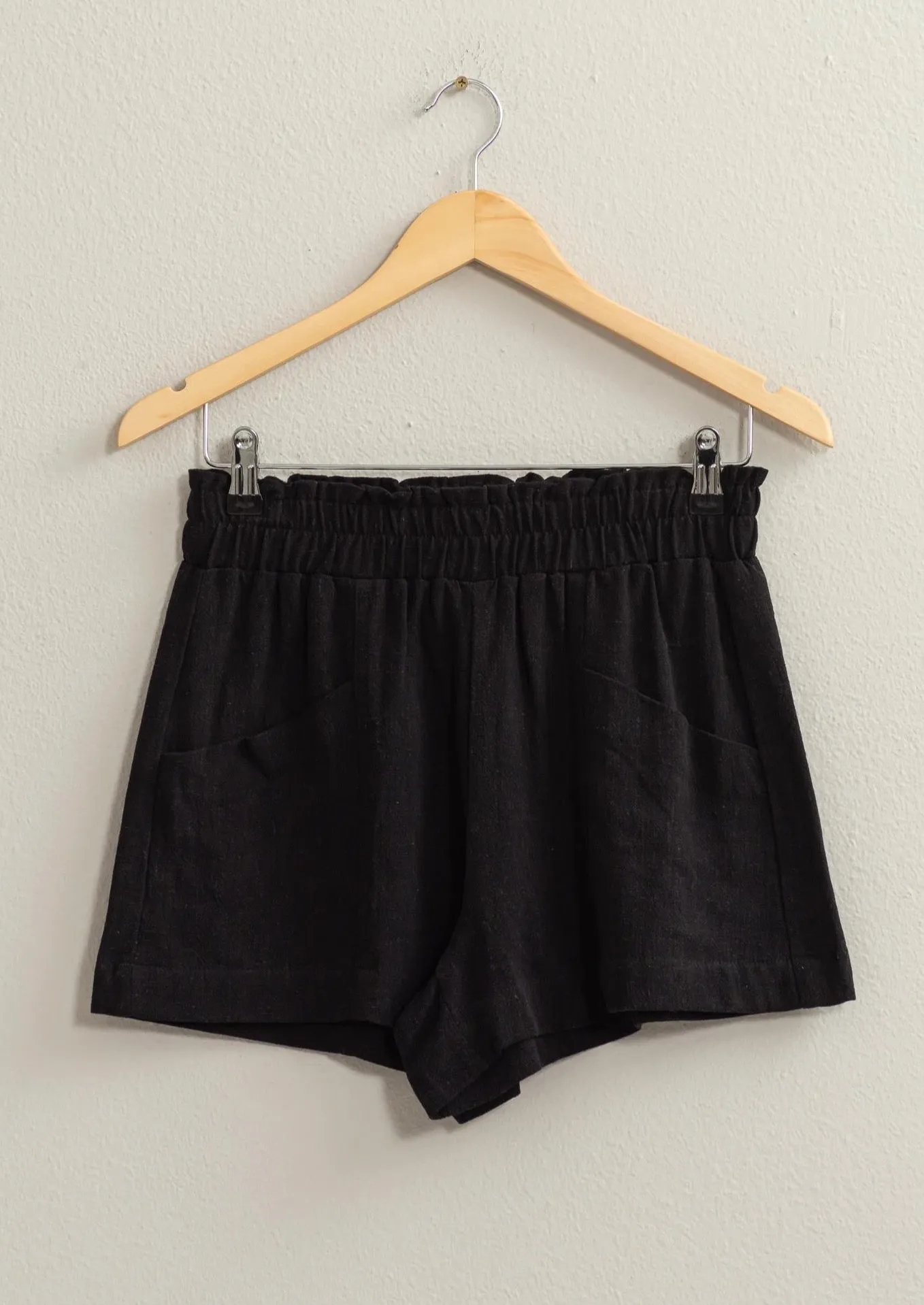 Final Sale - Linen Easy Pull On Shorts