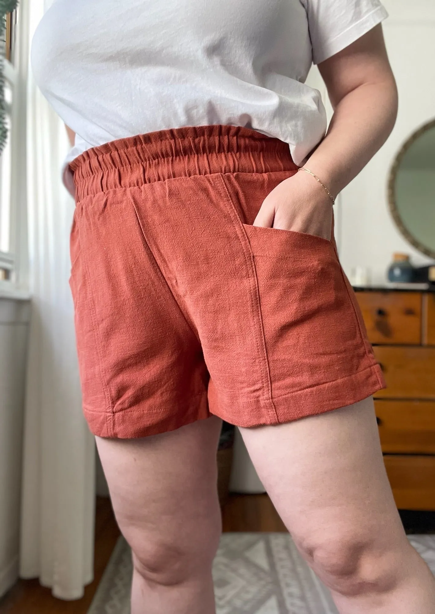 Final Sale - Linen Easy Pull On Shorts