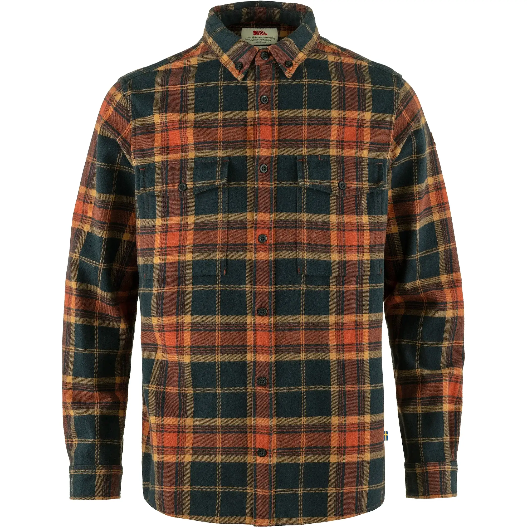 Fjallraven Ovik Twill Shirt - Autumn Leaf / Dark Navy