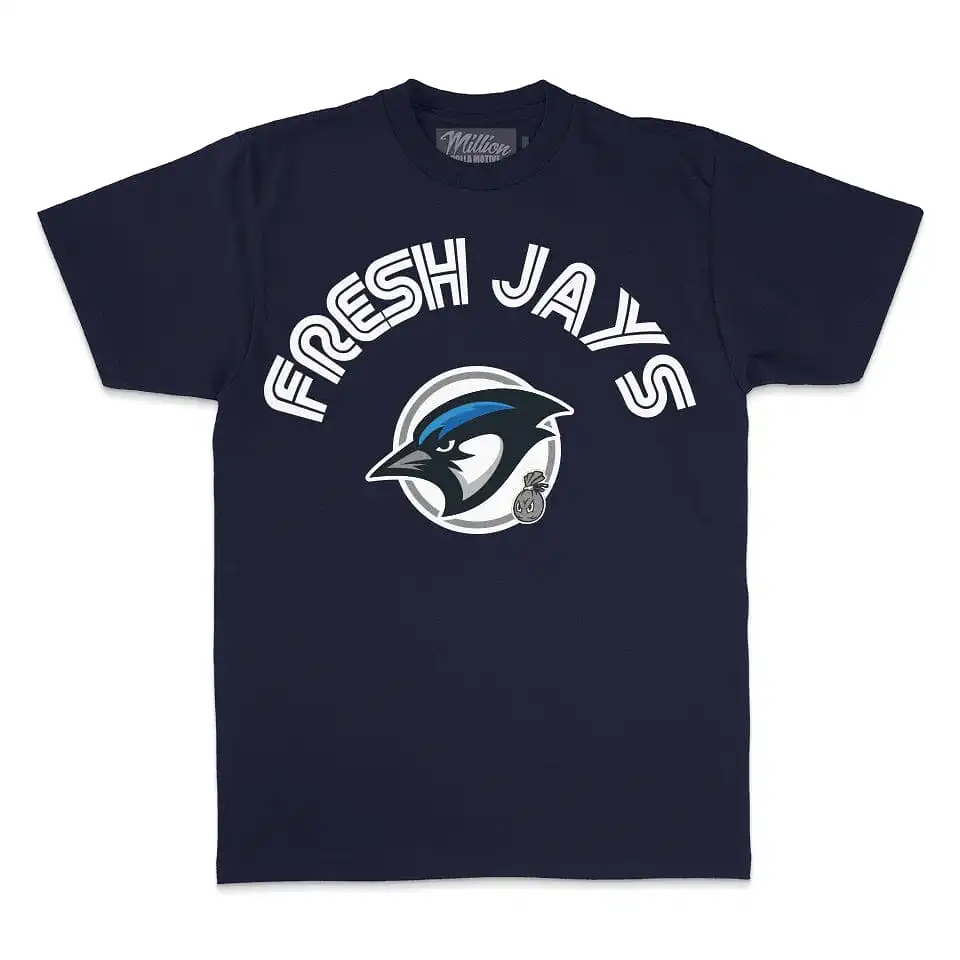 Fresh Jays - Navy T-Shirt