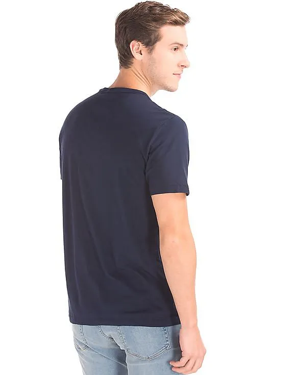 GAP Men Blue Logo Crew Neck Tee