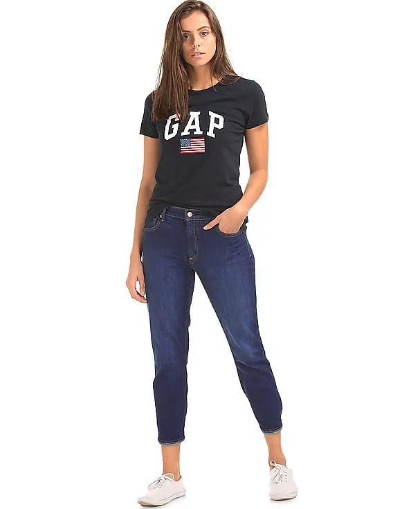 GAP Women Blue Union Jack Tee