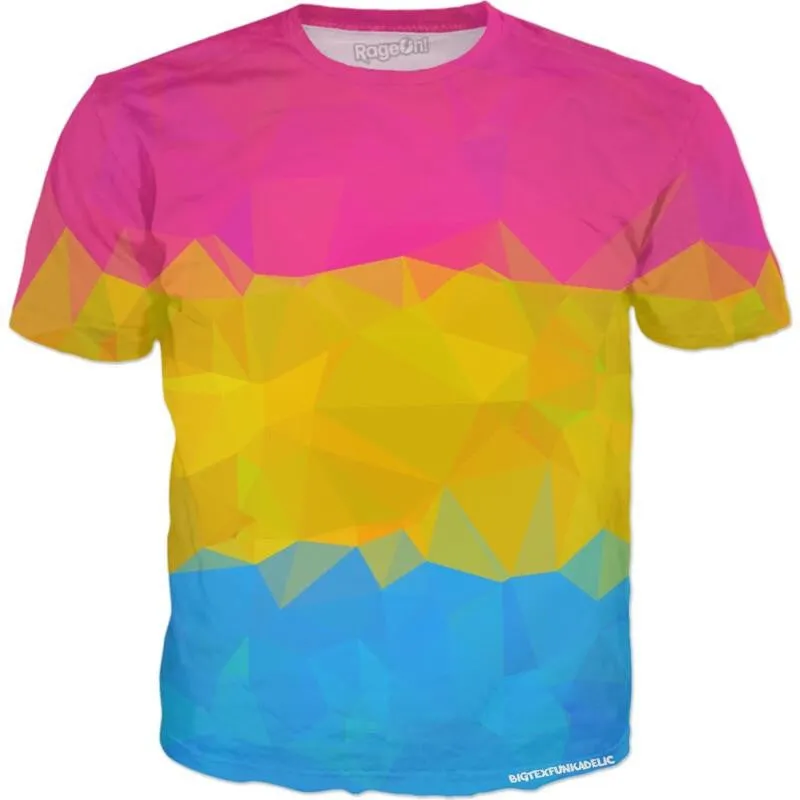 Geometric Pansexual Pride All Over Print T-Shirt