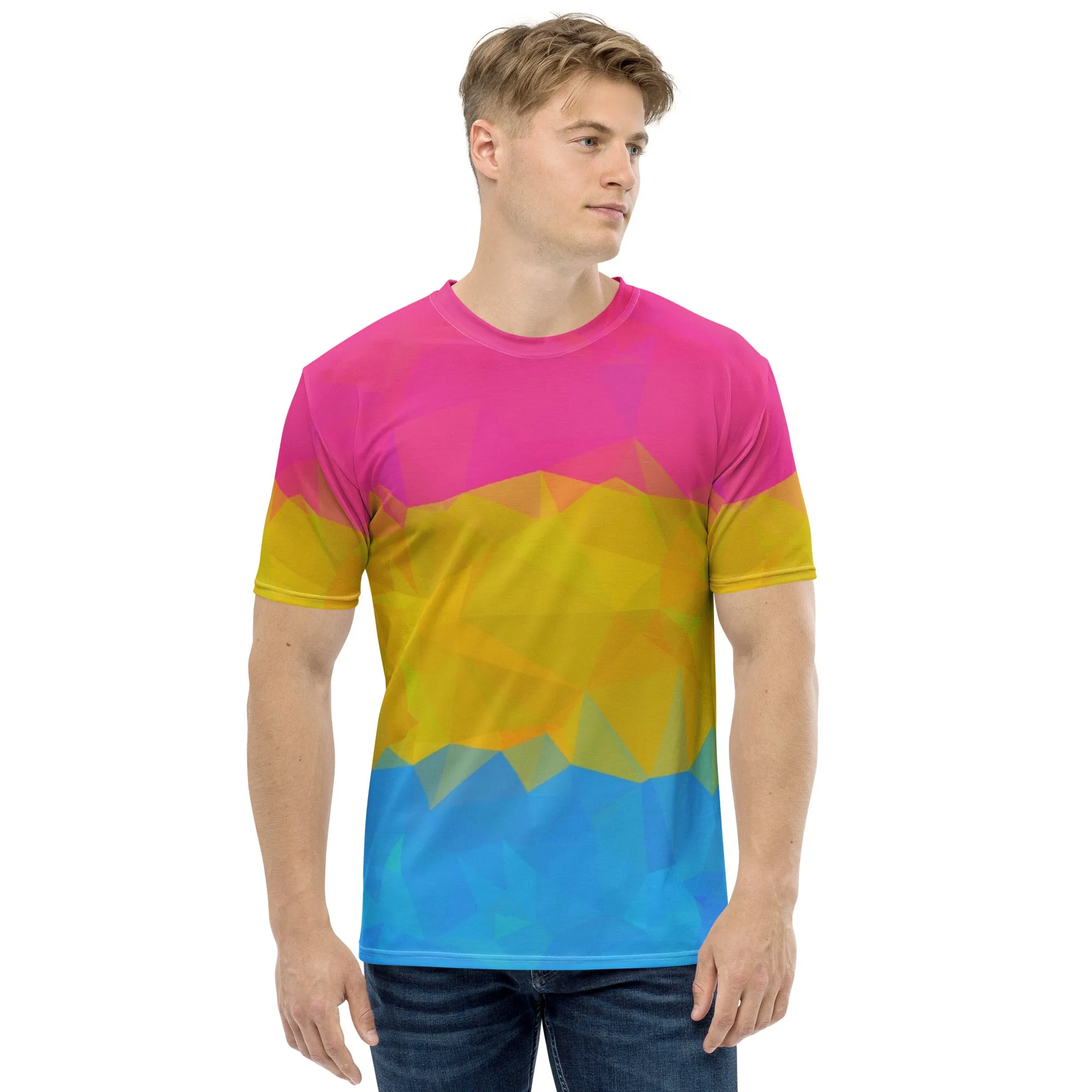 Geometric Pansexual Pride All Over Print T-Shirt