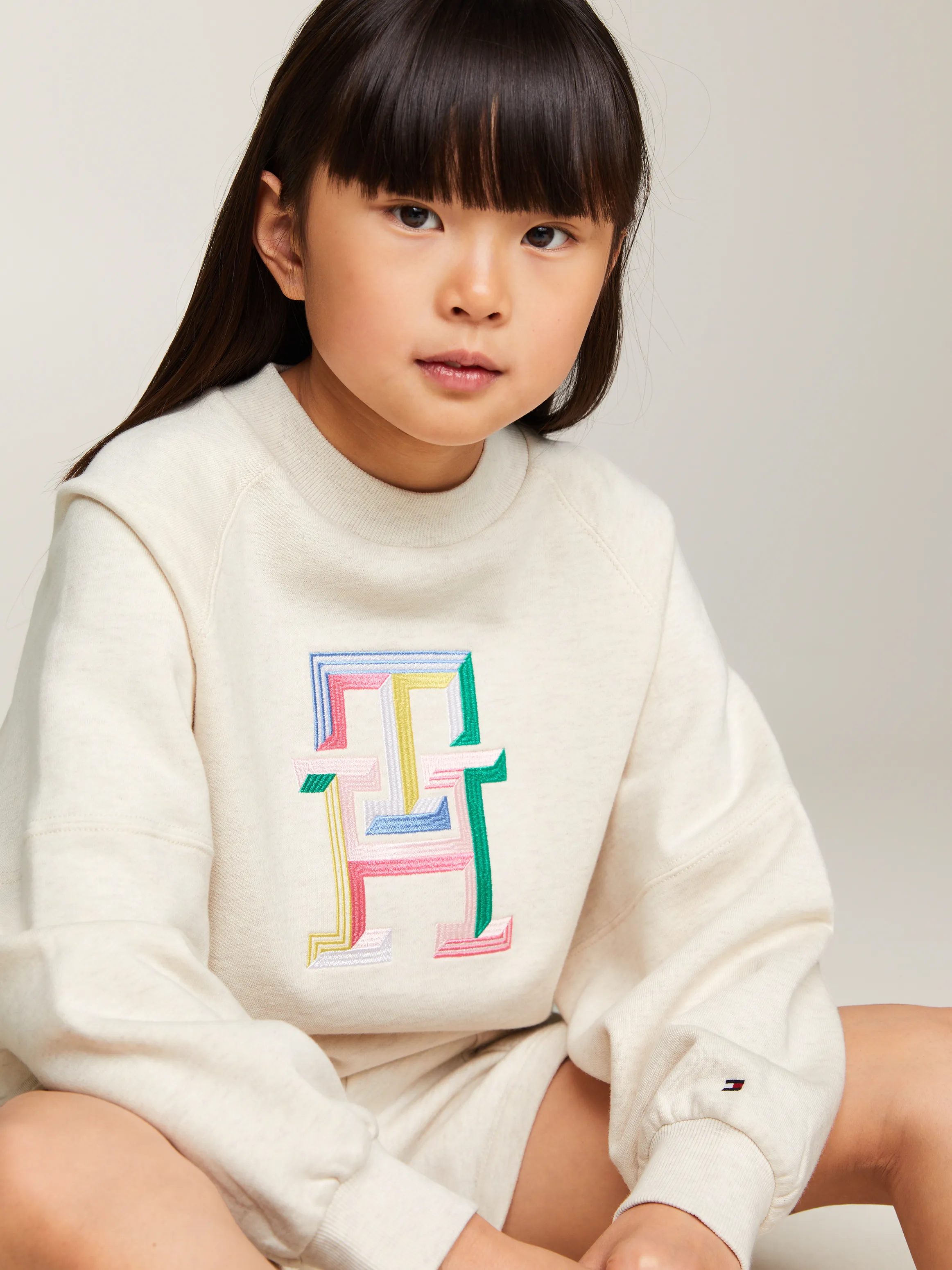 Girls 3-7 TH Monogram Regular Fit Sweatshirt | Sweatshirts & Hoodies | Tommy Kids