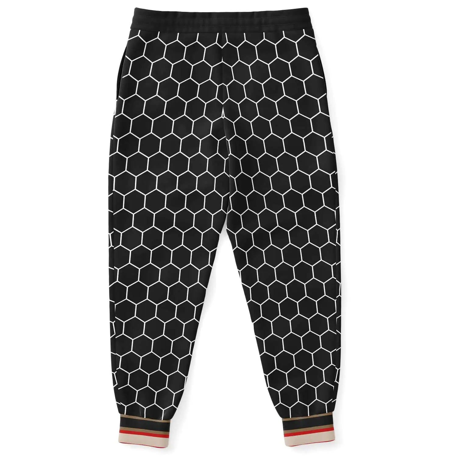 Gold Line Black Honeycomb Unisex Fleece Joggers