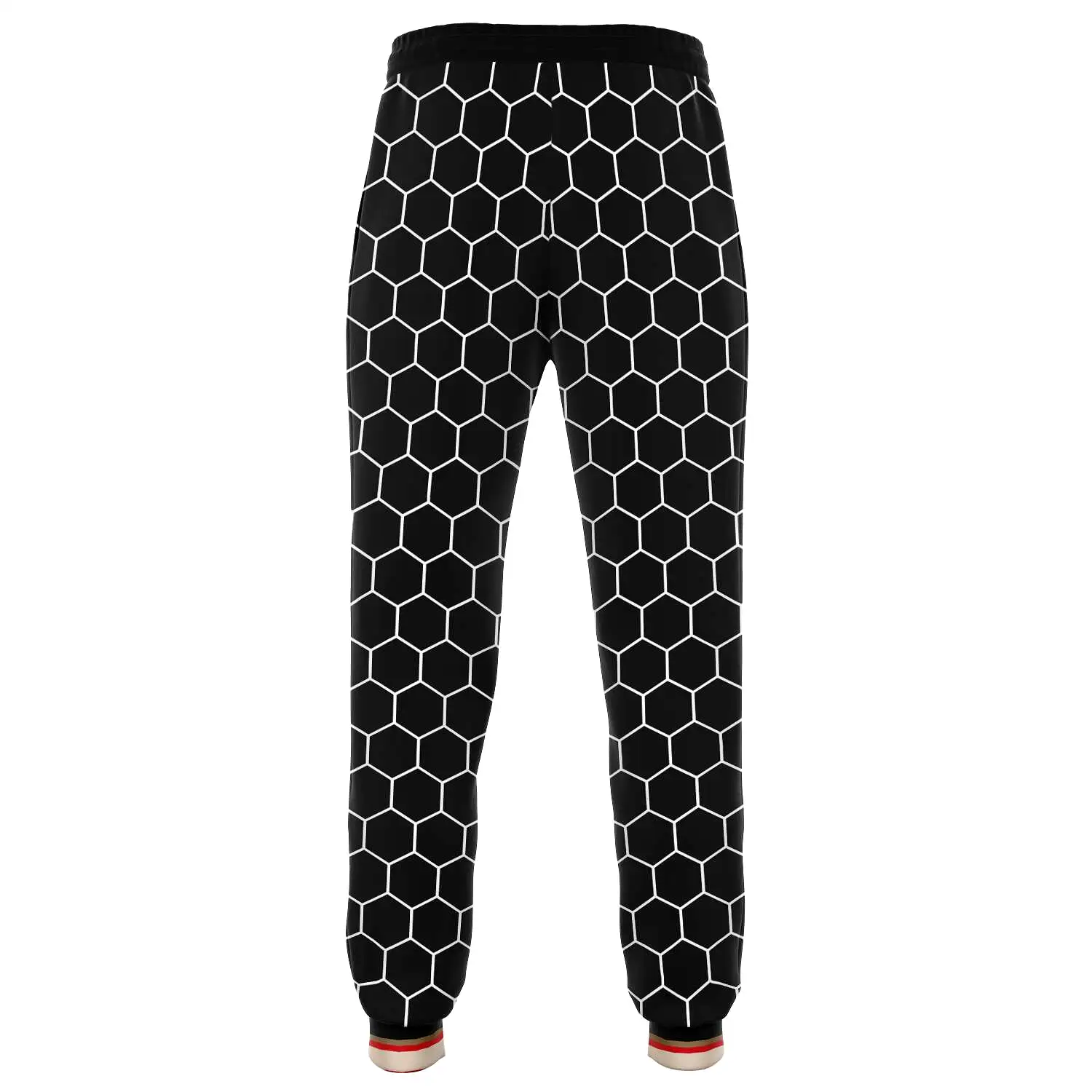 Gold Line Black Honeycomb Unisex Fleece Joggers