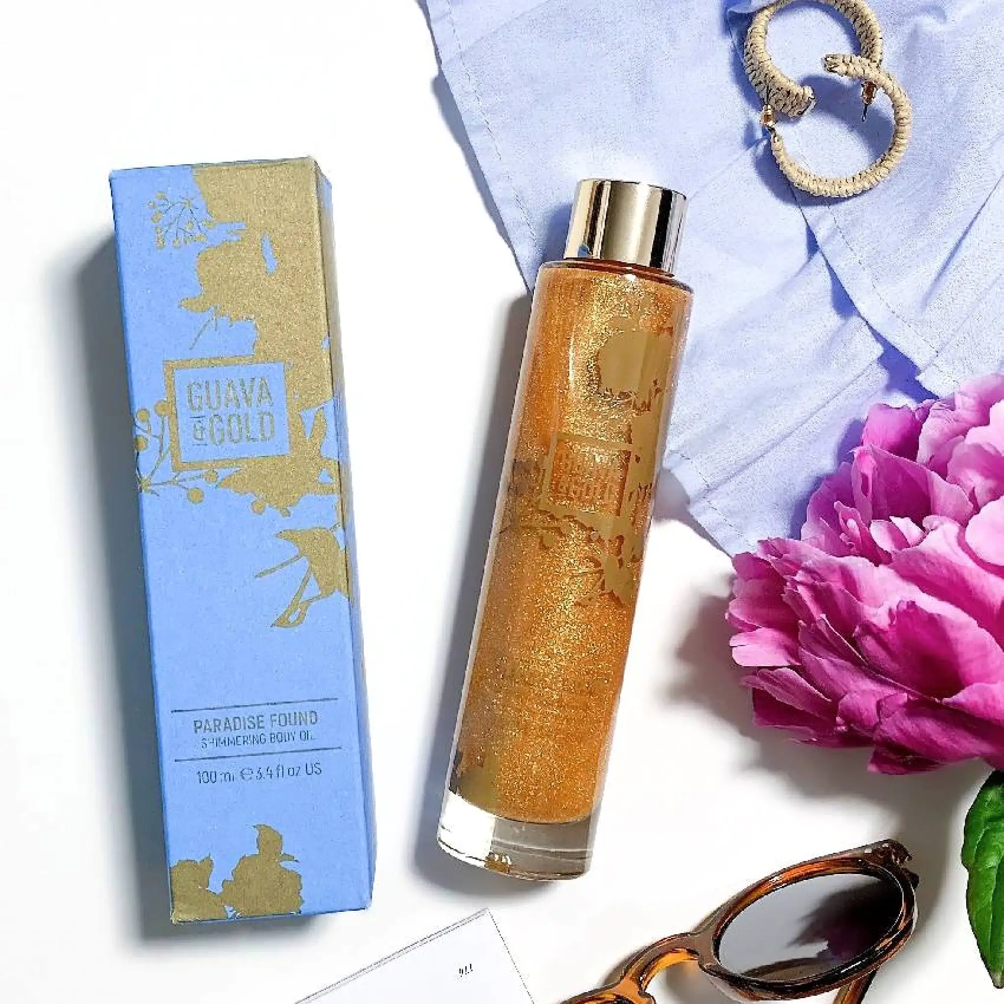 Guava And Gold Paradise Found Shimmering Body Oil