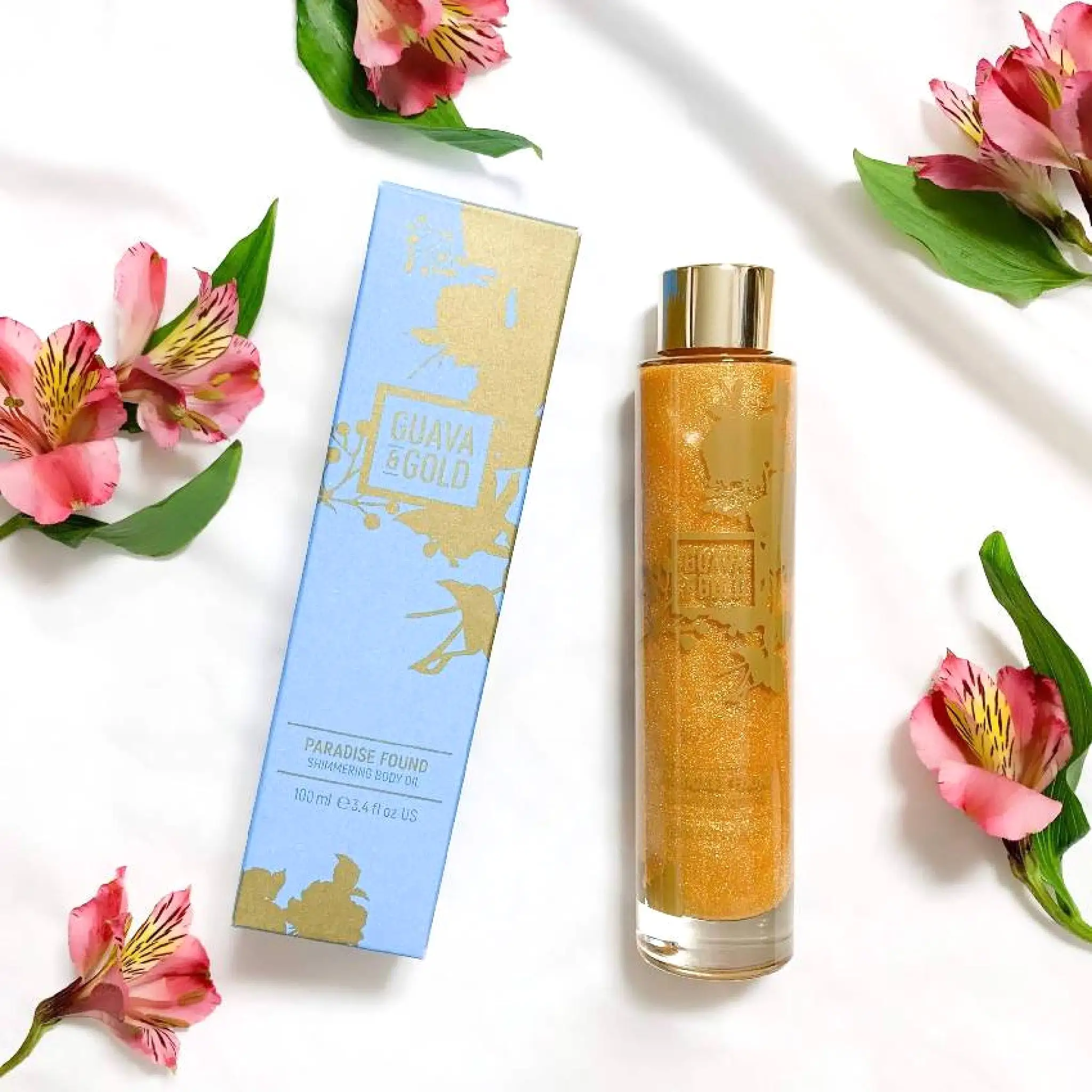 Guava And Gold Paradise Found Shimmering Body Oil