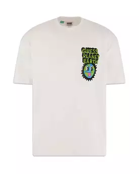 Guess Originals Earth Day Planet Tee Bianco