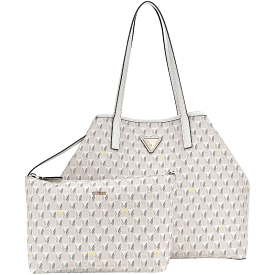 GUESS Vikky Geometric Print Shopper Stone