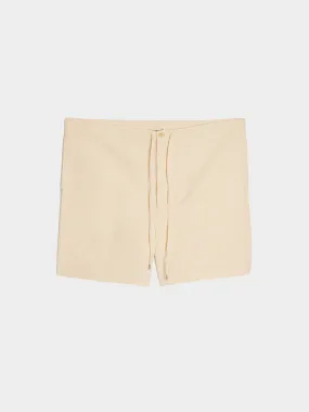 High Density Finx Linen Weather Easy Shorts, Ecru