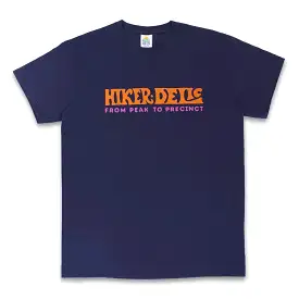 HIKERDELIC Text T-Shirt Navy / Orange / Pink