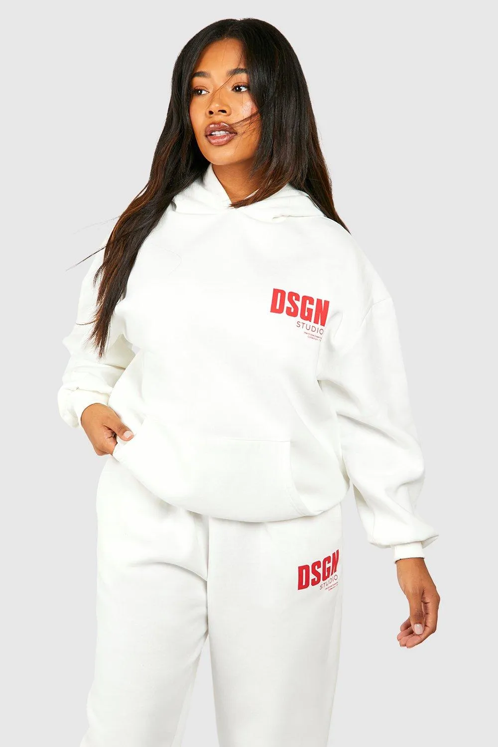 Hoodies & Sweatshirts | Plus Dsgn Studio Text Print Oversized Hoodie | boohoo