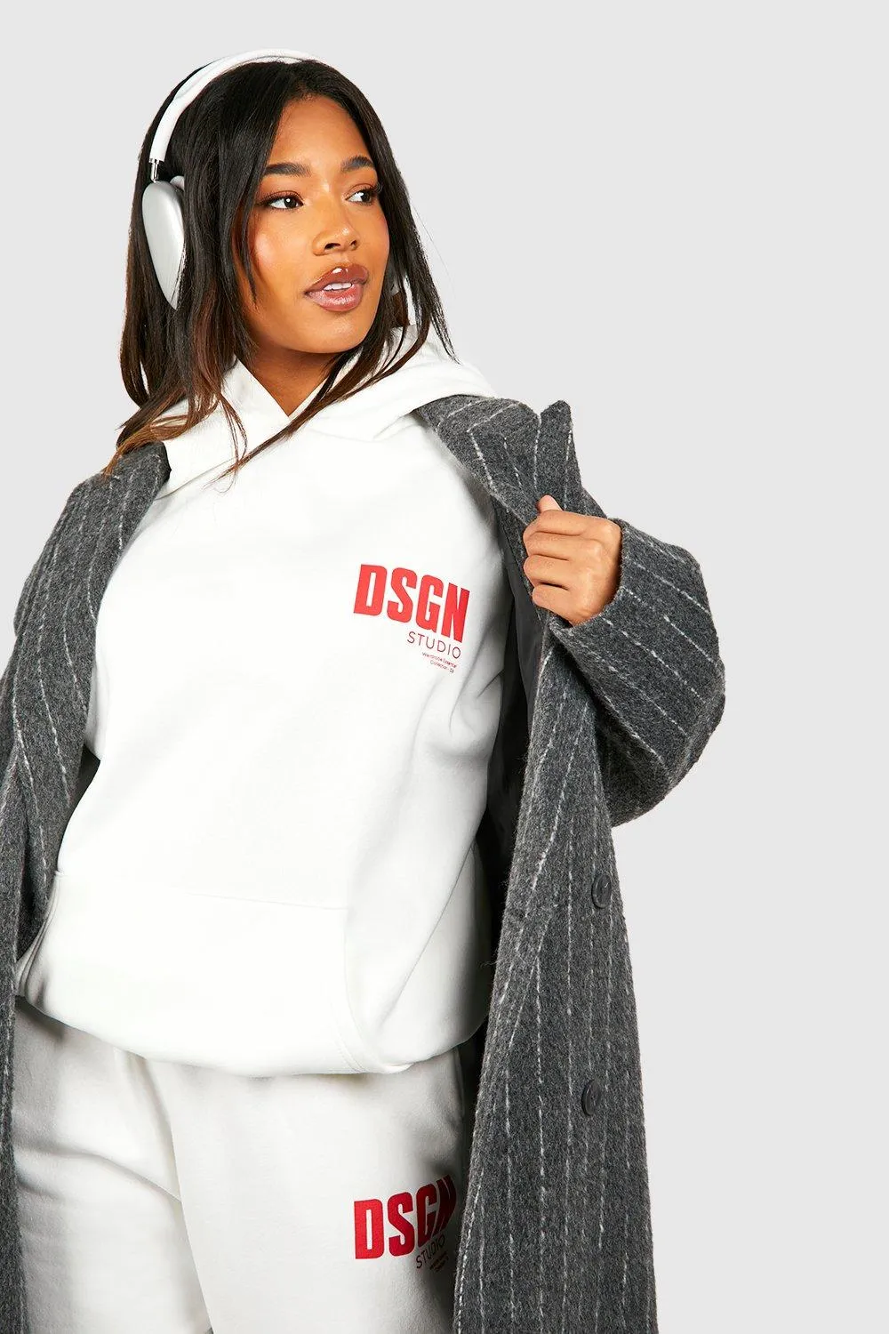 Hoodies & Sweatshirts | Plus Dsgn Studio Text Print Oversized Hoodie | boohoo