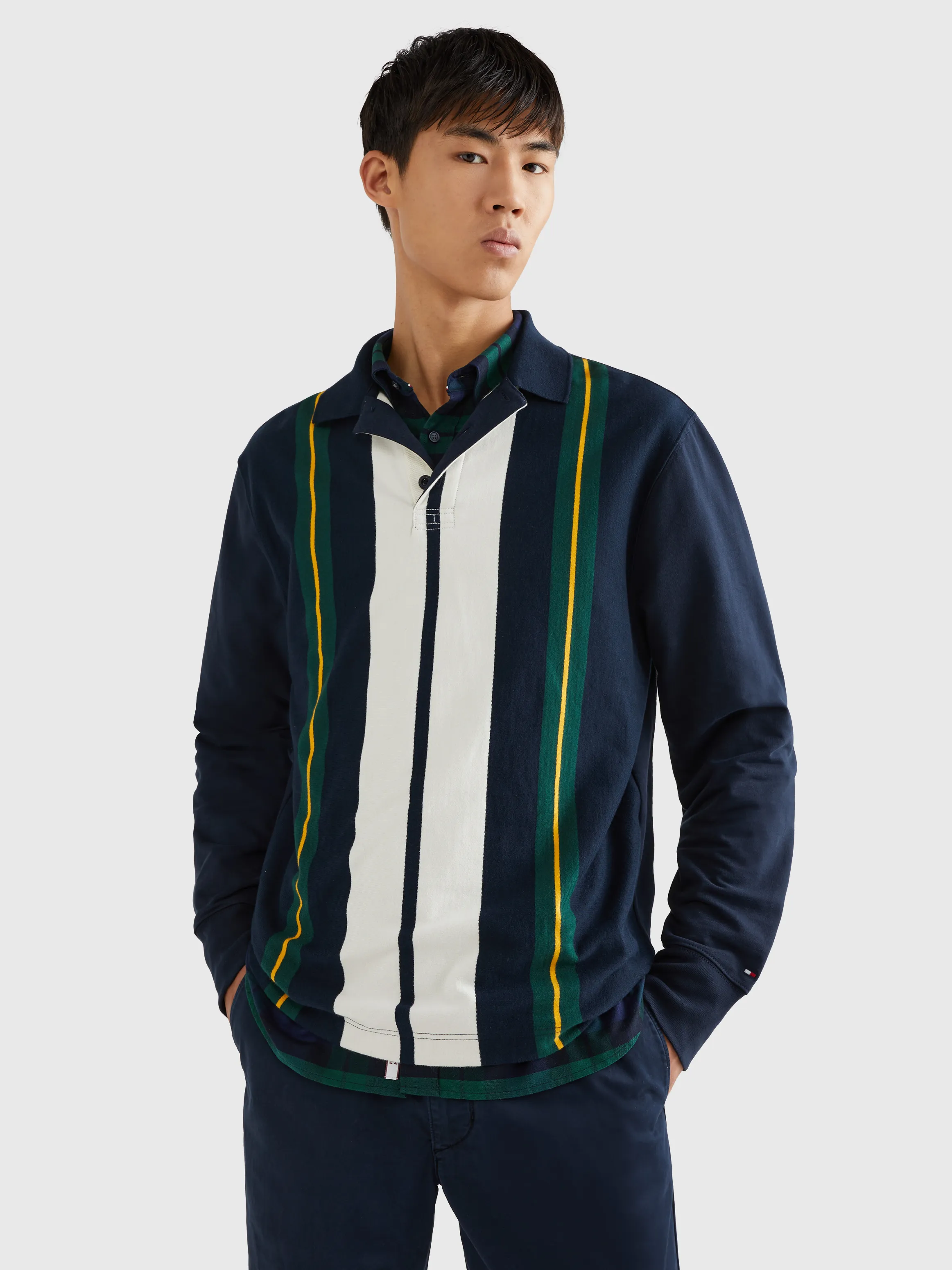 Icons Stripe Casual Fit Rugby Shirt | Sweatshirts & Hoodies | Tommy Hilfiger