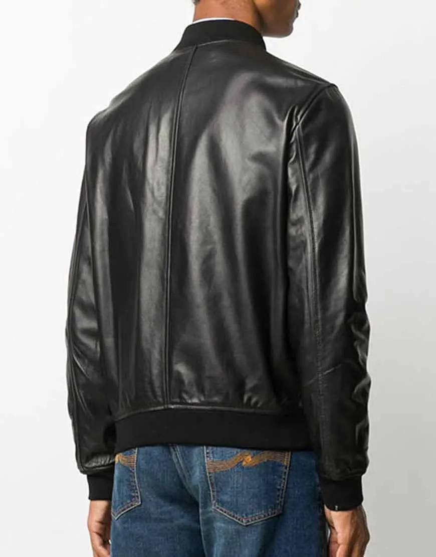 Infinite Evan Michaels Leather Jacket | Mark Wahlberg Black Movie Jacket