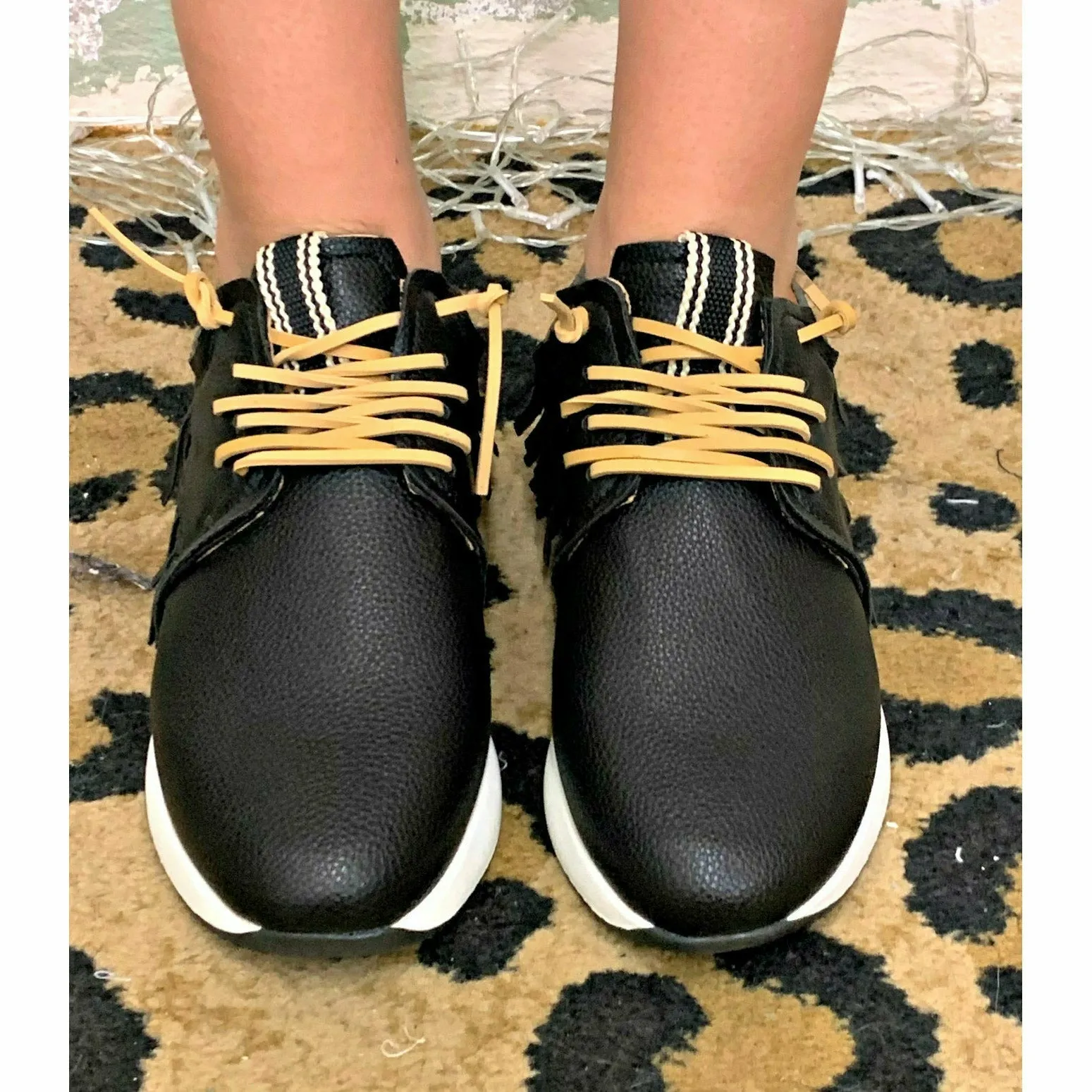 Kacie Fringe Leather Sneaker