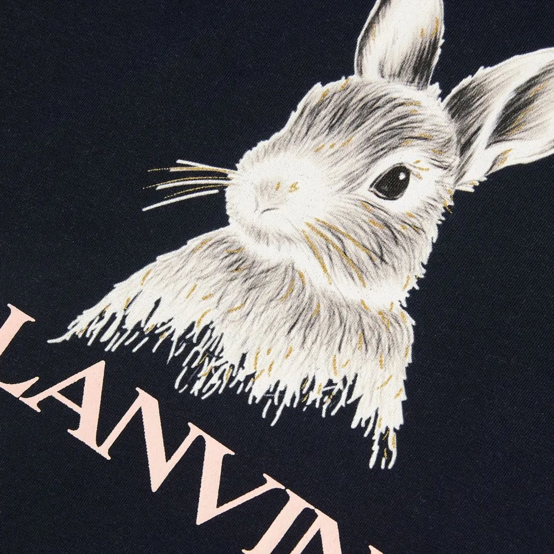 Lanvin T-Shirt Rabbit Navy Blue