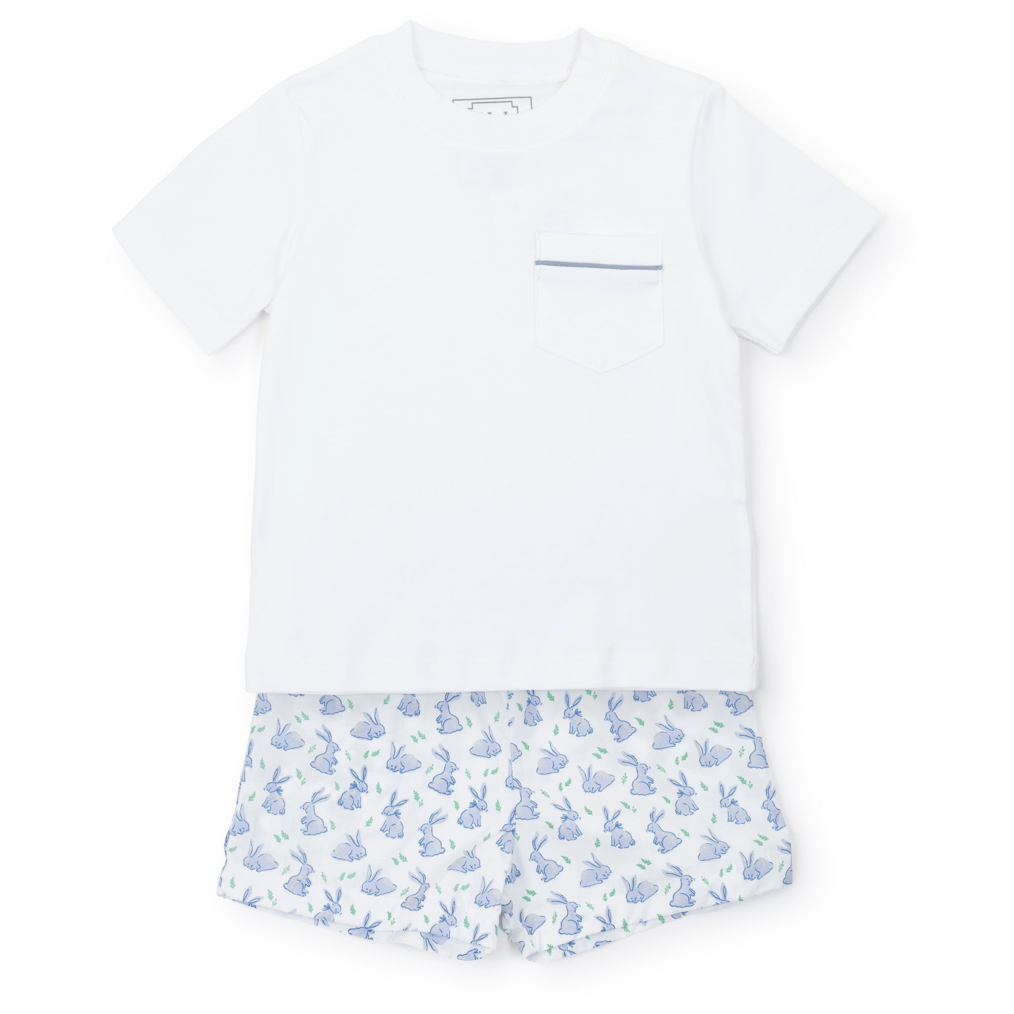 Lila and Hayes - Hudson Short Set - Bunny Hop Blue