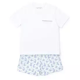 Lila and Hayes - Hudson Short Set - Bunny Hop Blue