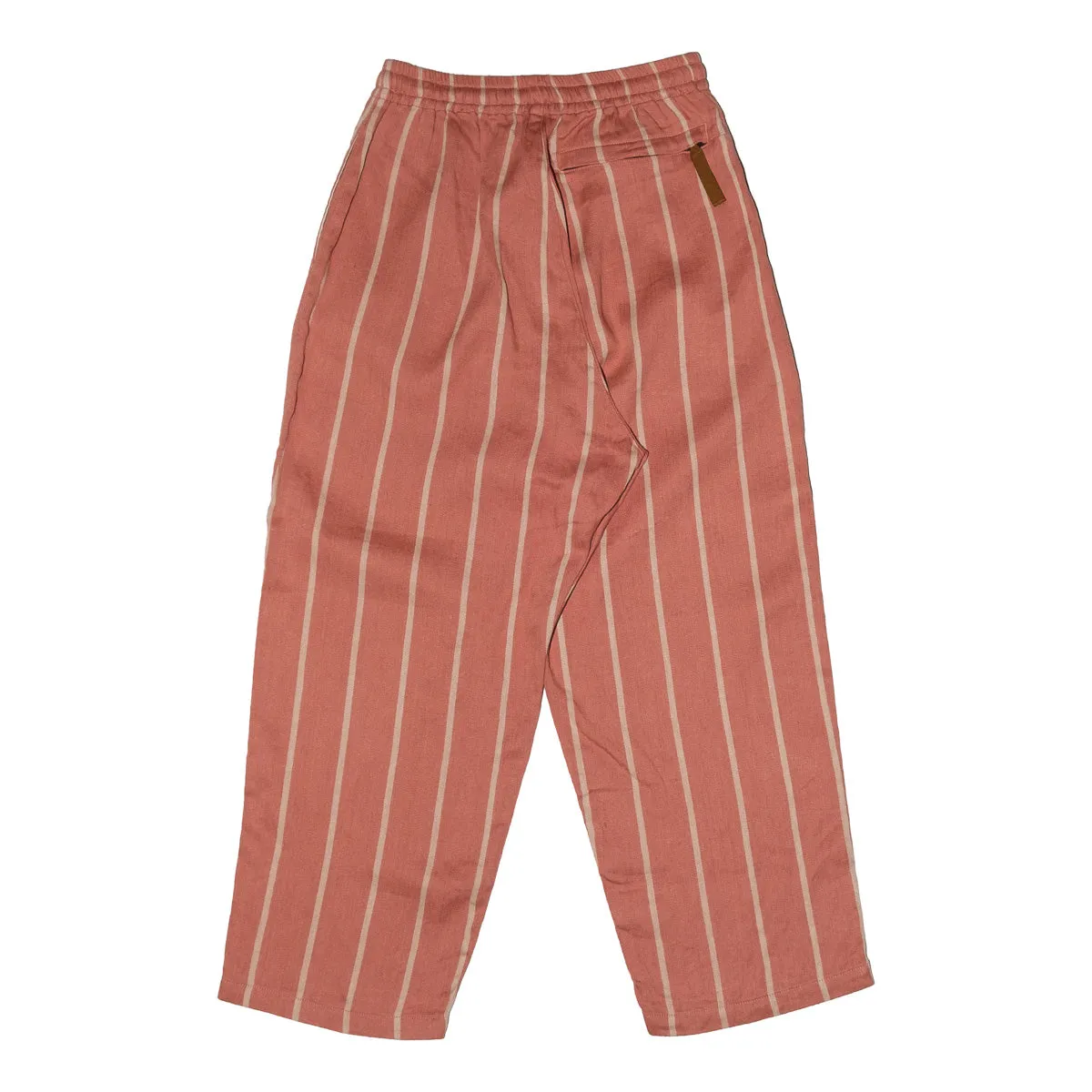 Linen Phillies Stripes Easy Pants in Brick