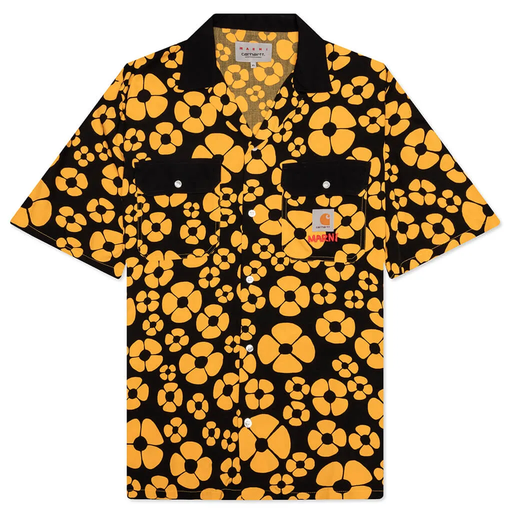 Marni x Carhartt WIP S/S Floral Shirt - Golden/Yellow