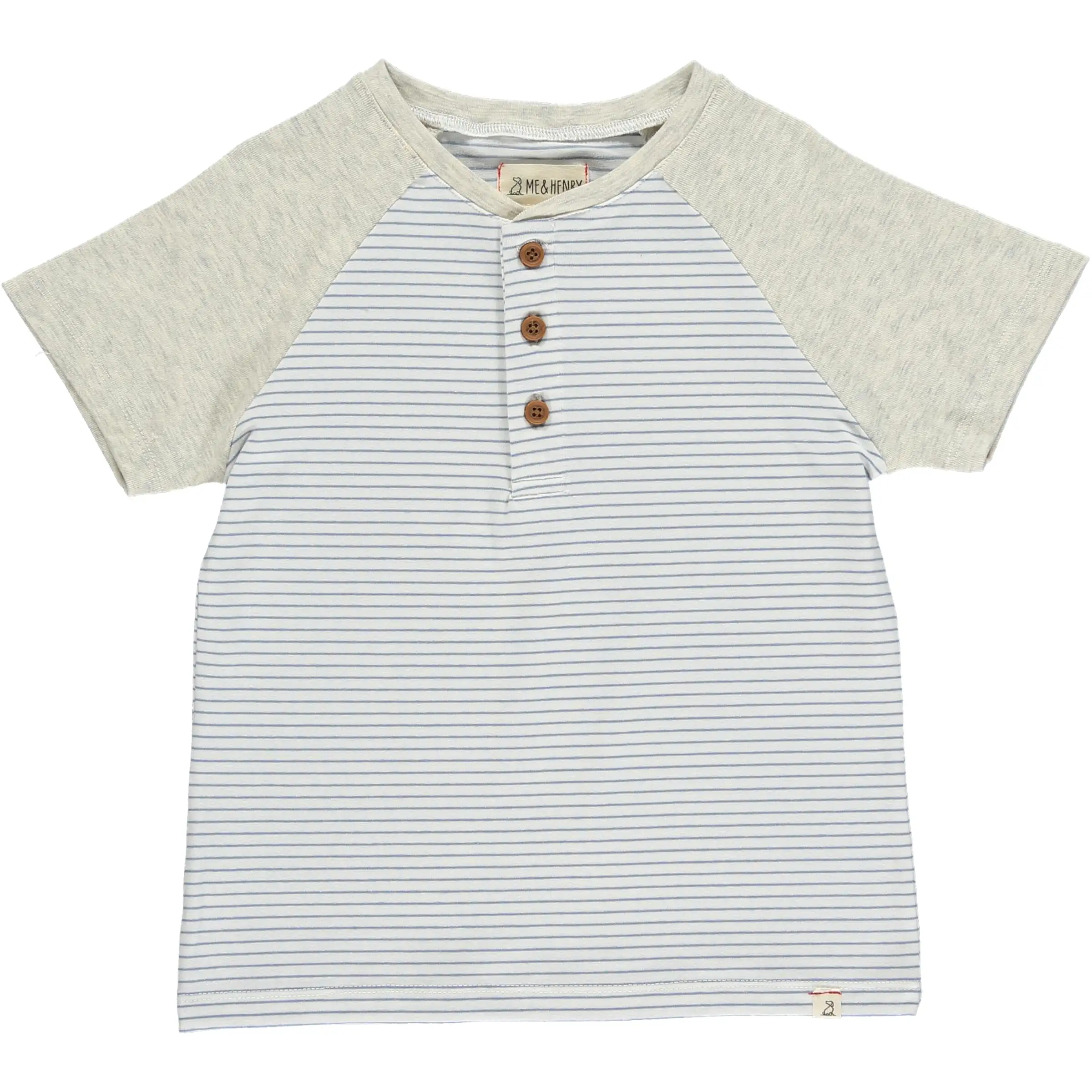 Me & Henry - Blue & White Stripe Beacon Raglan Tee