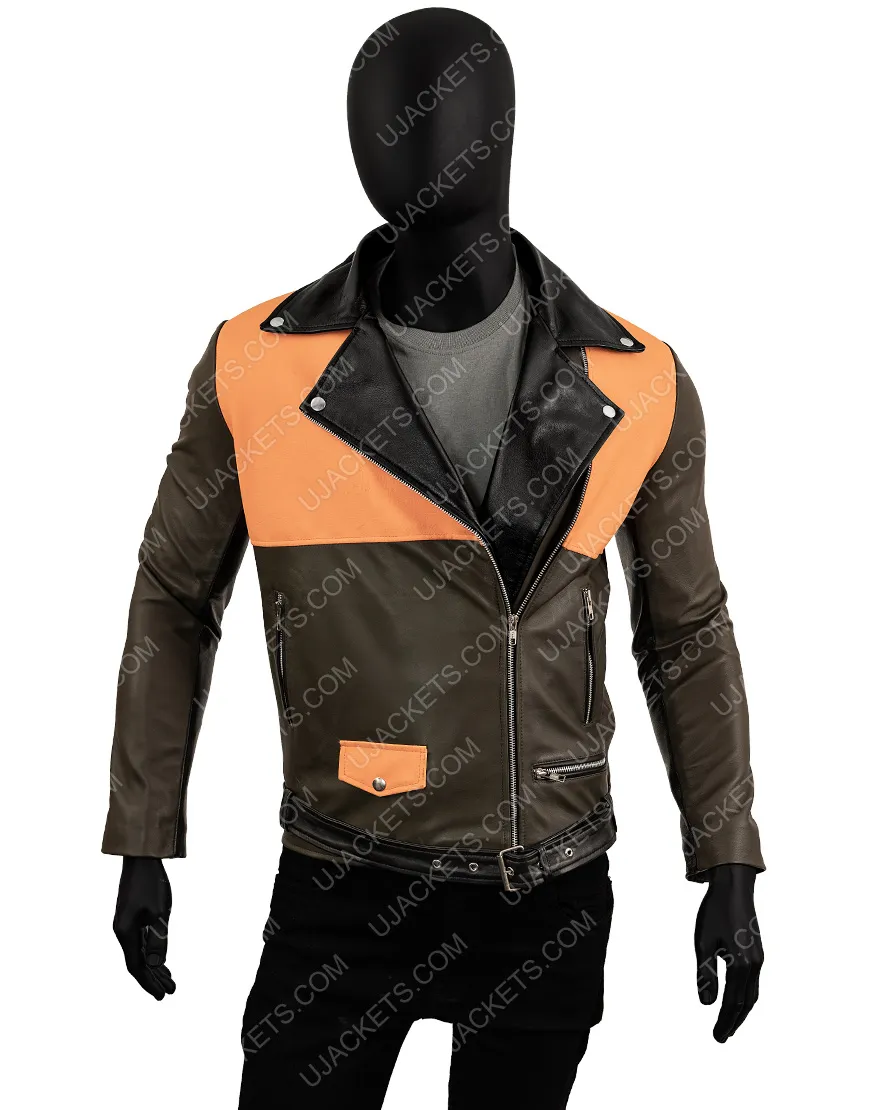 Men's Lapel Collar Biker Leather Jacket | Slimfit Jacket For Men | ujackets