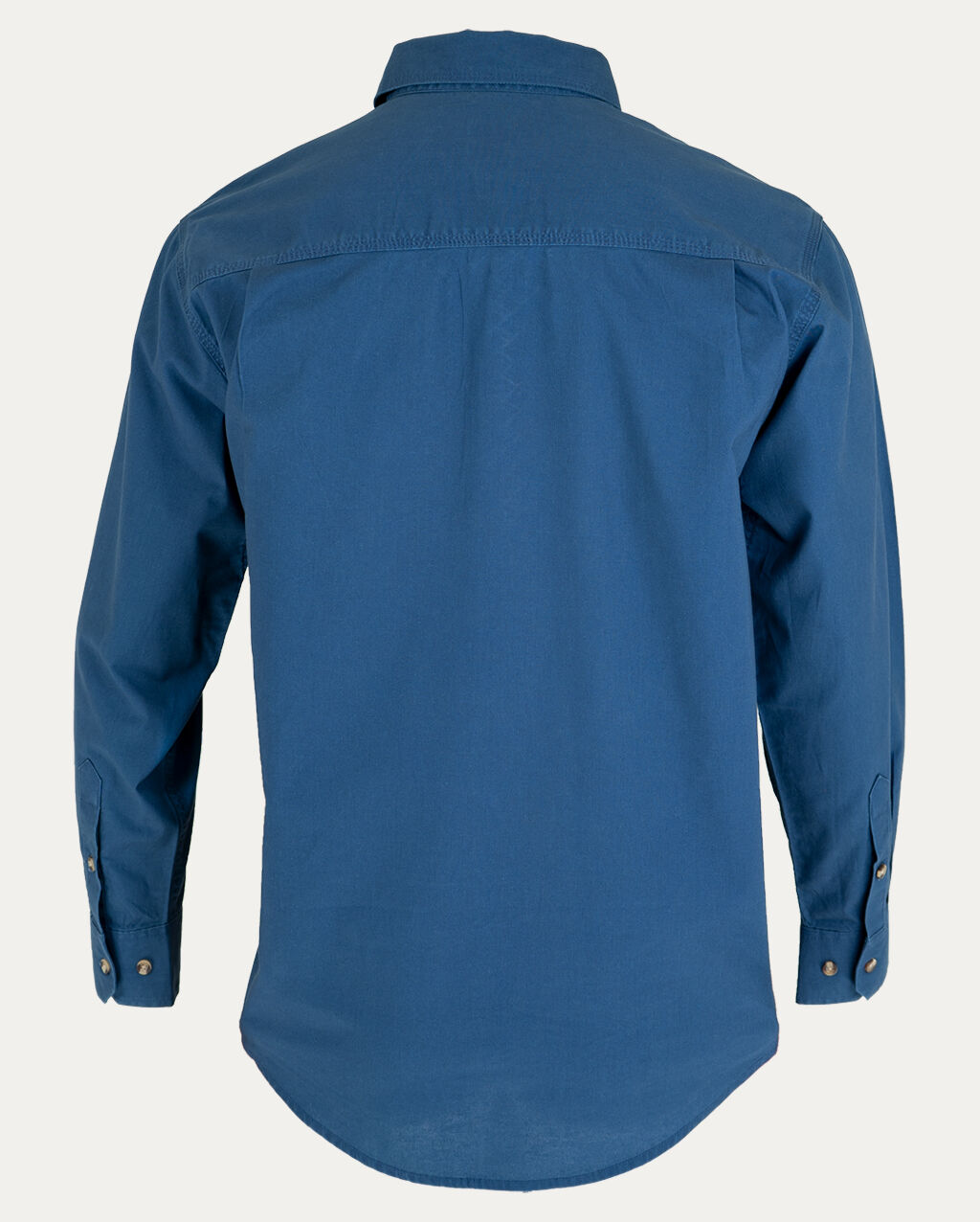 Men's Long Sleeve Weathered Work Shirt in Steel Blue