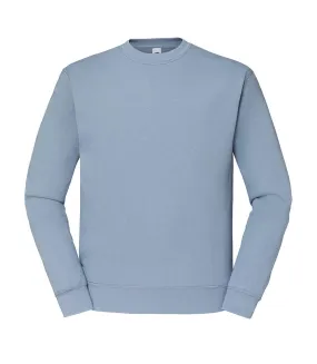 Mens classic drop shoulder sweatshirt mineral blue Fruit of the Loom