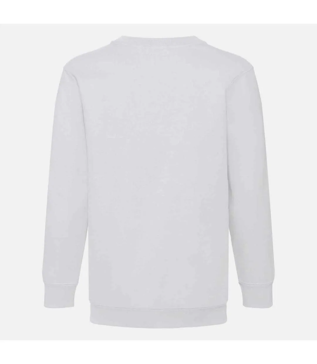 Mens classic plain drop shoulder sweatshirt white Fruit of the Loom