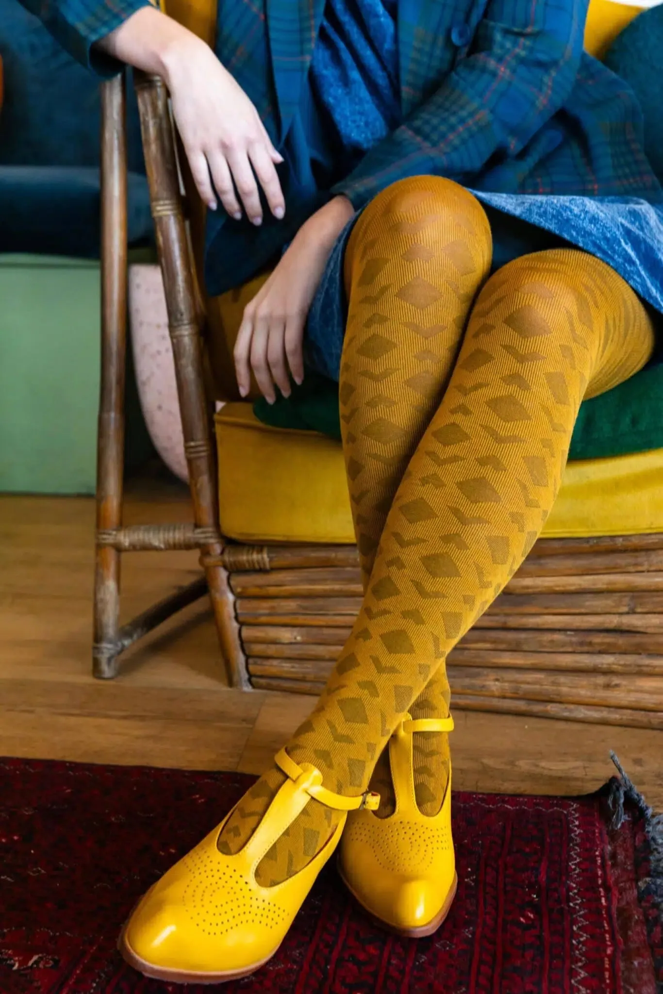 Merino Wool Tights - Deco Mustard