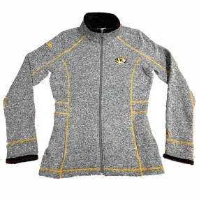 Missouri Tigers Champion Women Light Gray Fitted Zip Up Fleece Lined Jacket (M)