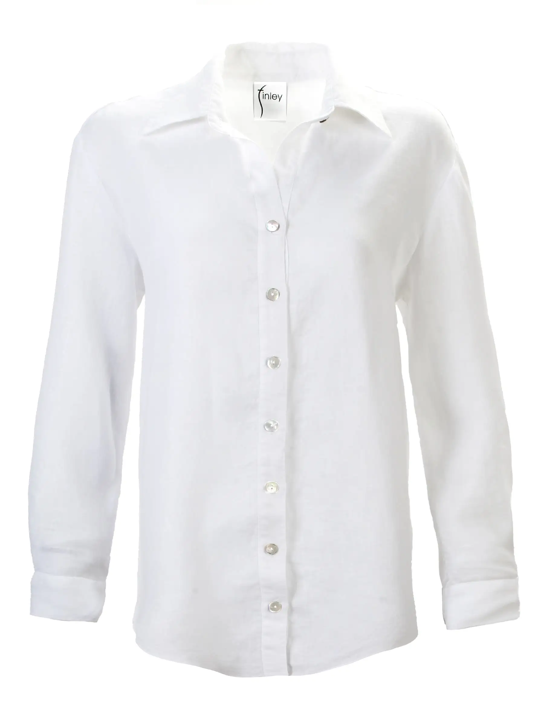 Monica Oversized White Linen Shirt