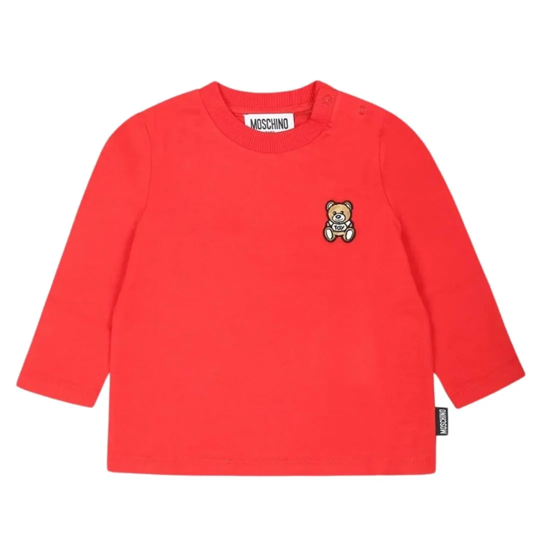 Moschino T-Shirt L/S Mini Bear Red