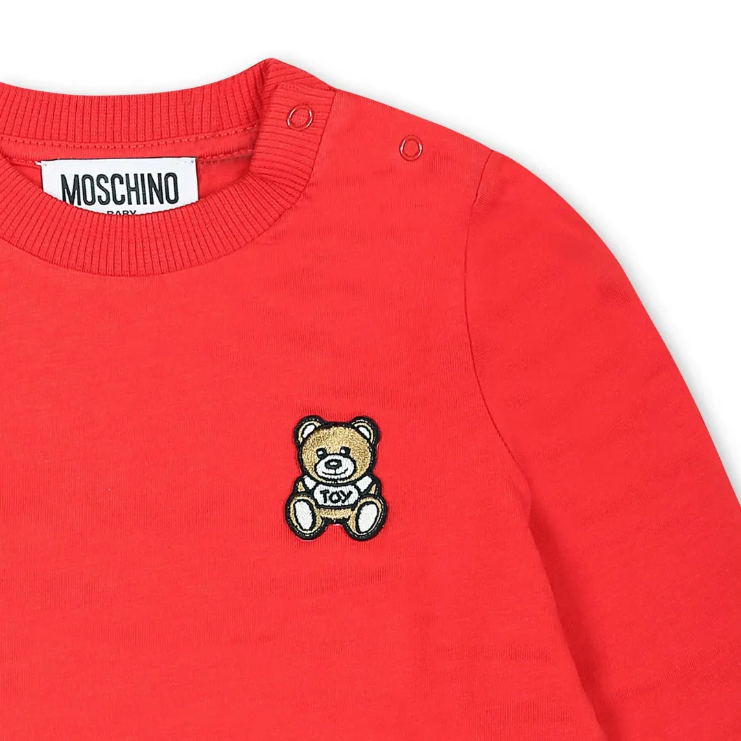 Moschino T-Shirt L/S Mini Bear Red