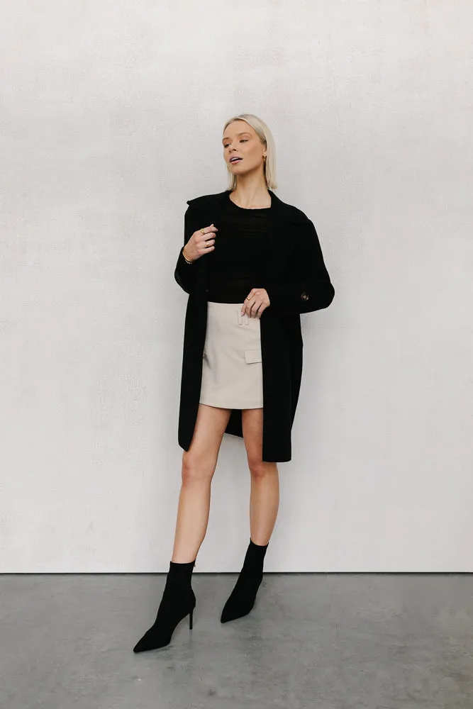 Nola Coat - Black Knit