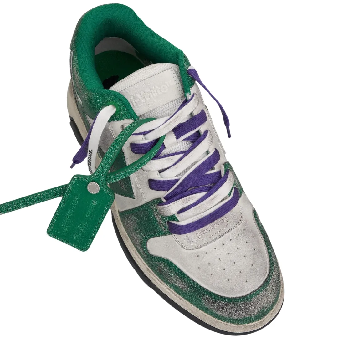 Off White Out Of Office Vintage Calf Leather Green Sneakers