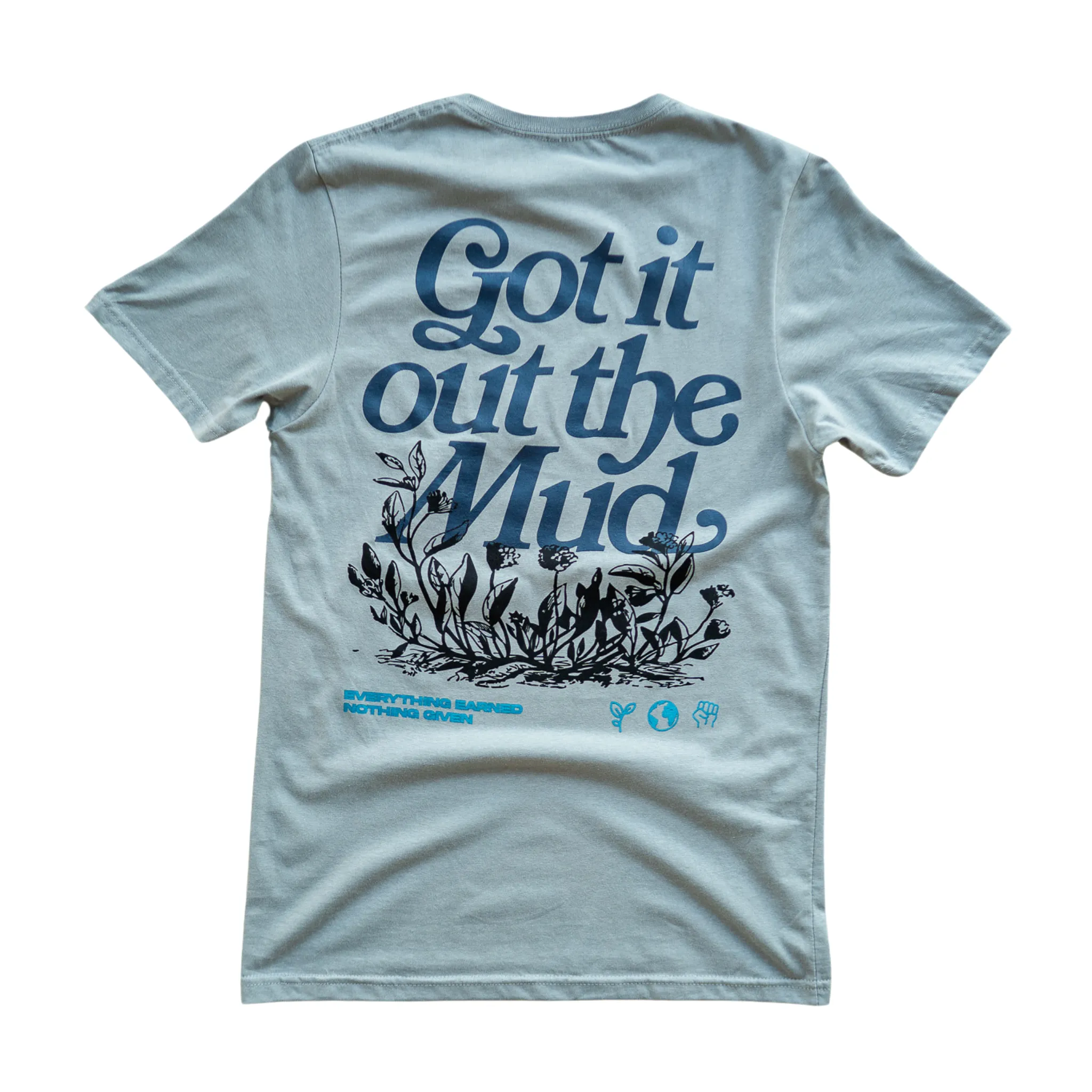 Outrank Got It Out The Mud T-shirt (Storm Grey/Navy)