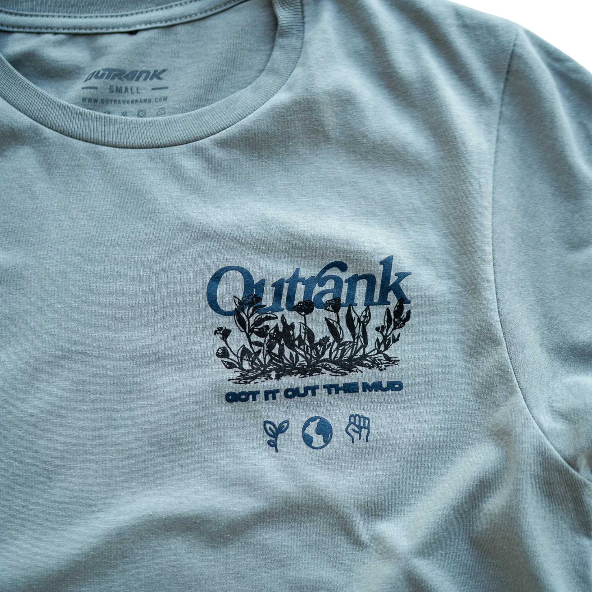 Outrank Got It Out The Mud T-shirt (Storm Grey/Navy)