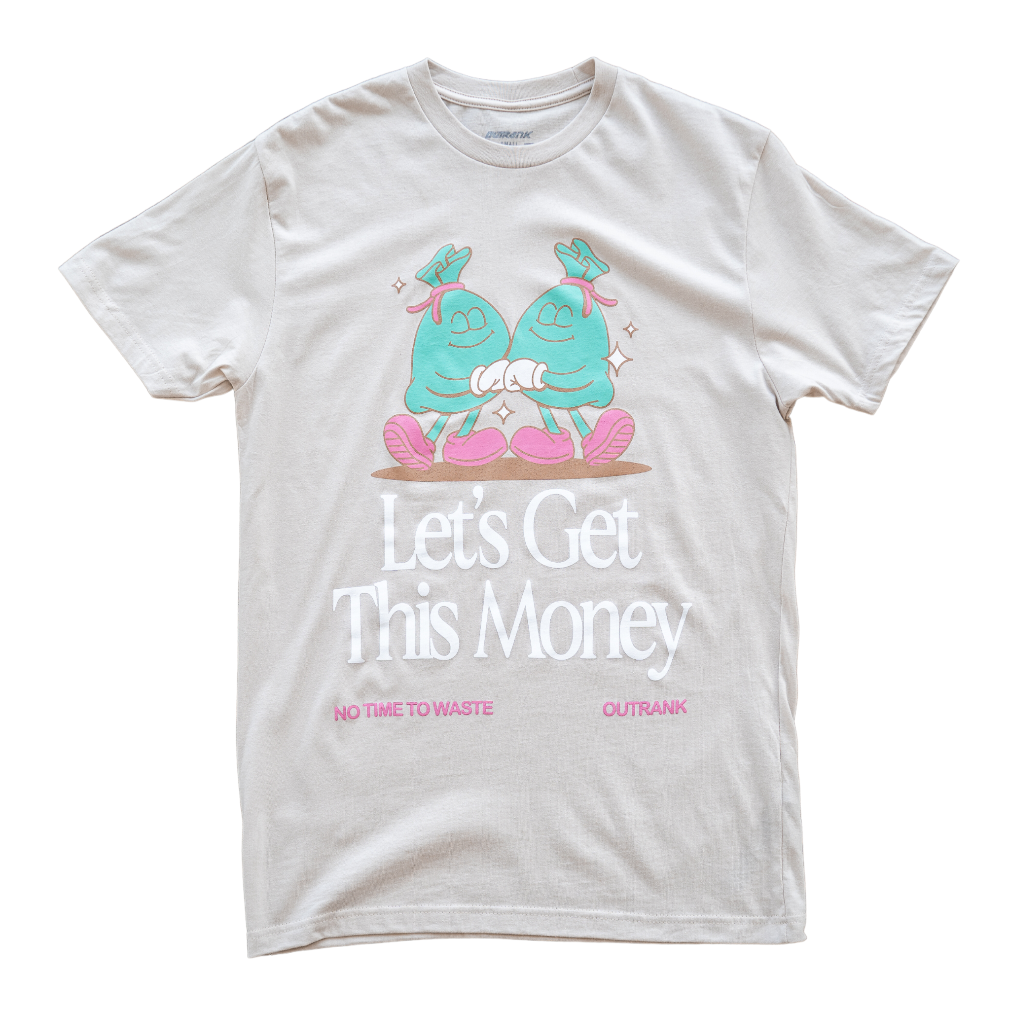 Outrank Let's Get This Money T-shirt (Stone/Mint)