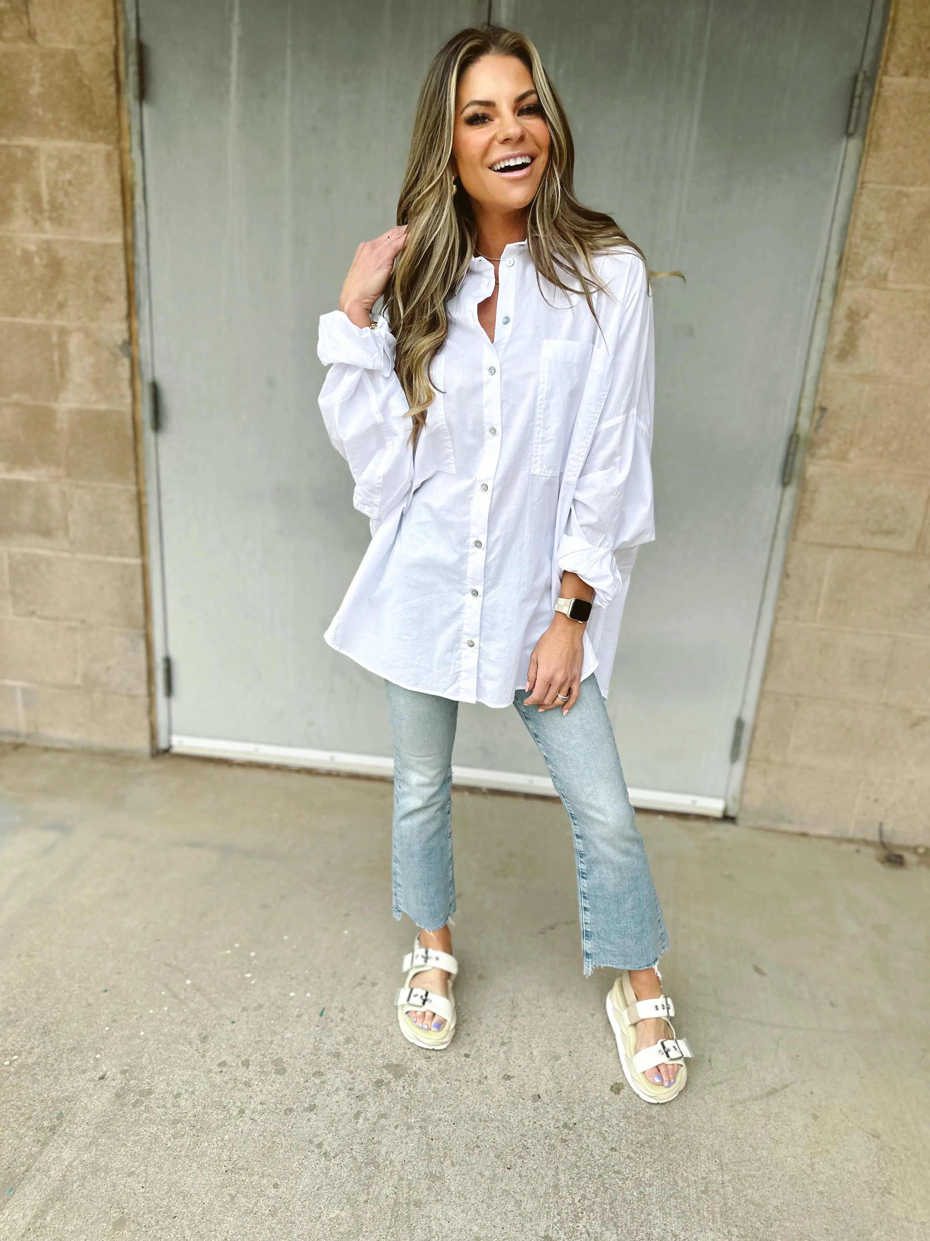 Oversized Button Down | White