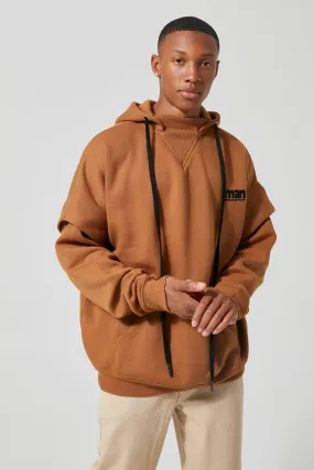 Oversized Drop Shoulder Faux Layer Hoodie | boohooMAN UK