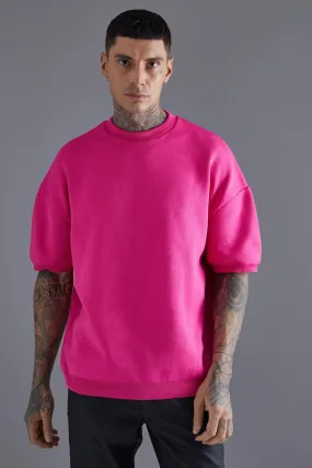 Oversized Drop Shoulder Knitted T-shirt | boohooMAN UK