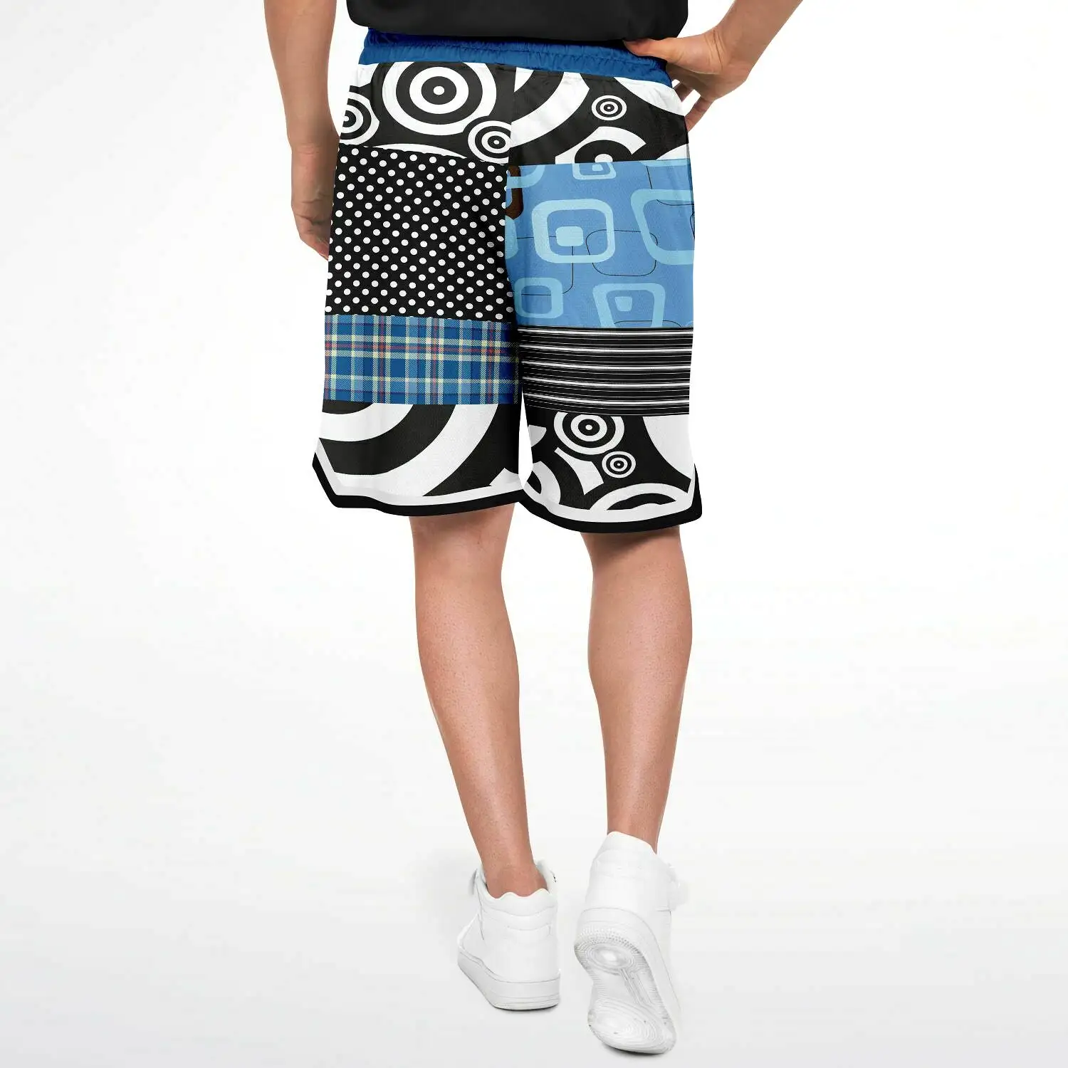 Pacific Palisades Patchwork Plaid Basketball Shorts