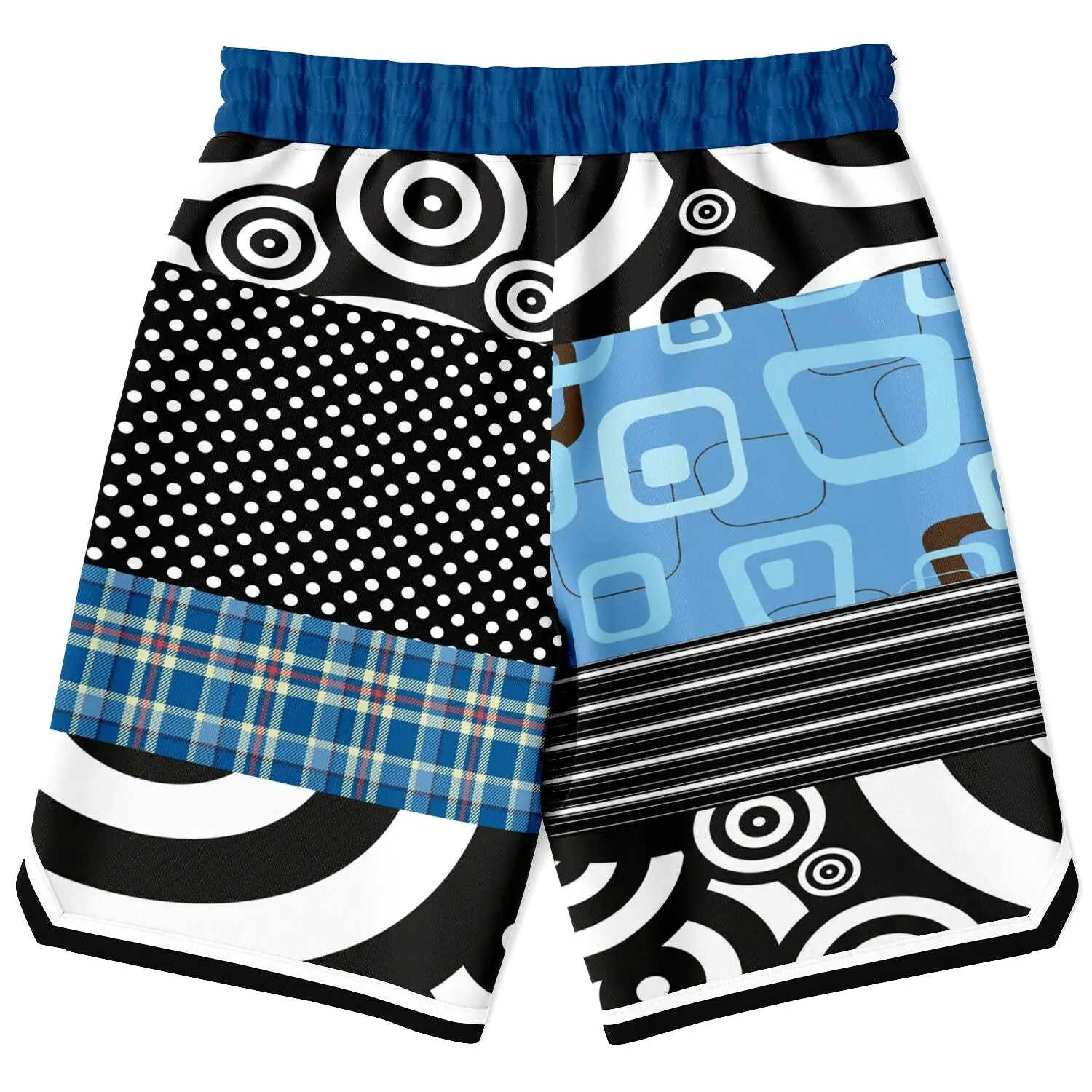 Pacific Palisades Patchwork Plaid Basketball Shorts