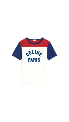 Paris 70'S T-Shirt In Cotton Jersey - White/ Blue/ Red